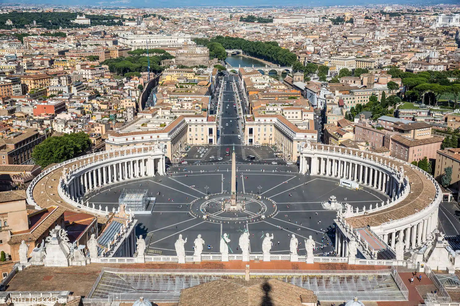 Panoramic view of St. Peter’s Dome from Vatican Museums terrace